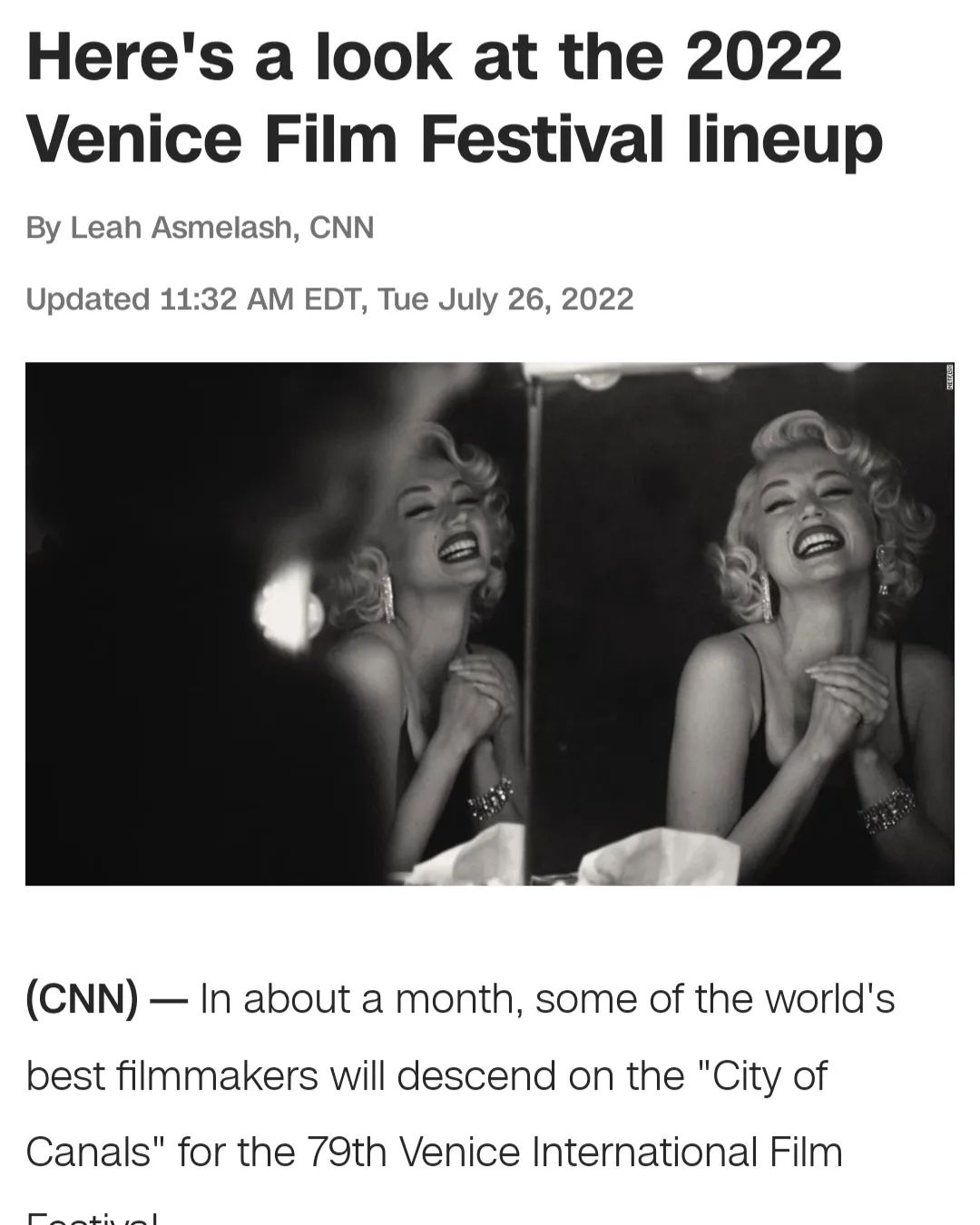 Stanulis Films "Monica" To Present At Venice Film Festival!